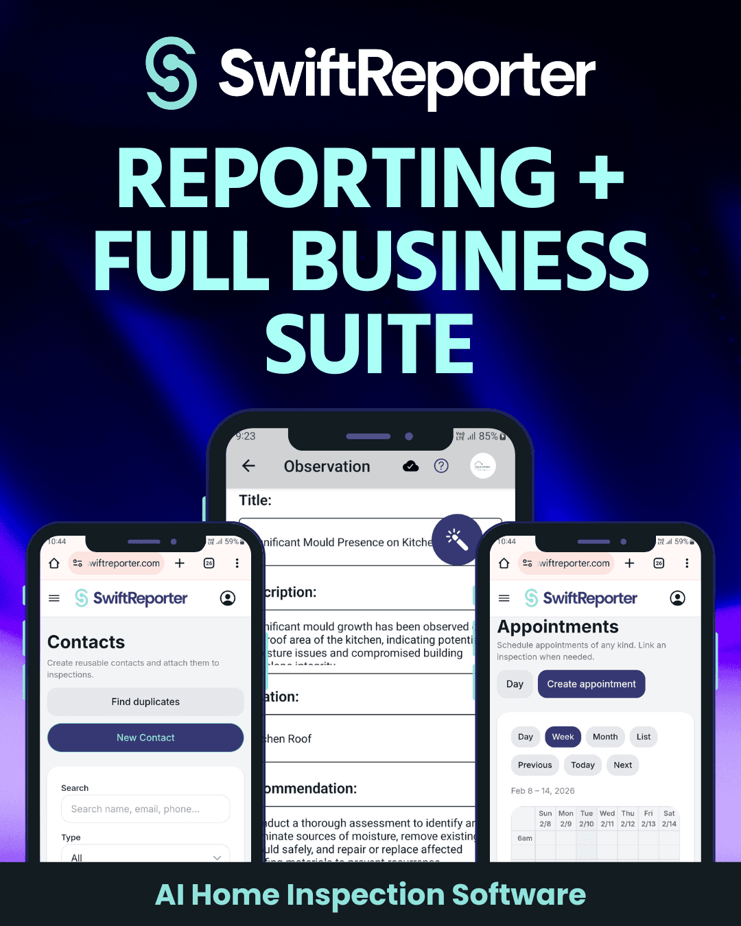 The Best AI Home Inspection Software: SwiftReporter Launches AI-Powered Business Suite