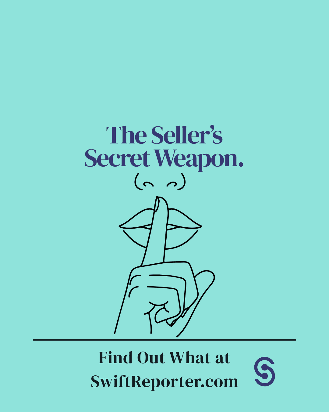 marketing graphics for SwiftReporter home inspection software, including headlines like 
