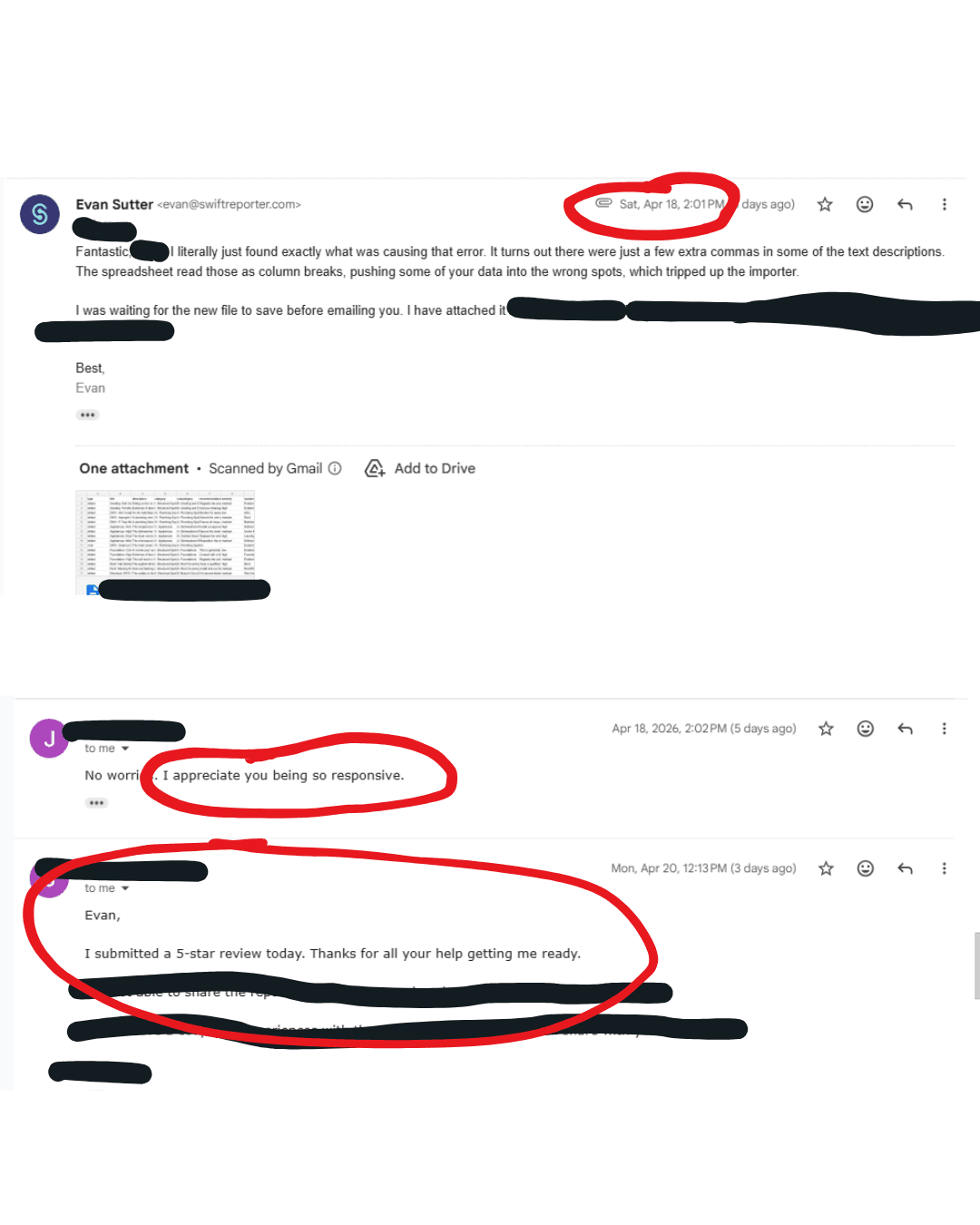 SwiftReporter Customer Success and proof they deliver 