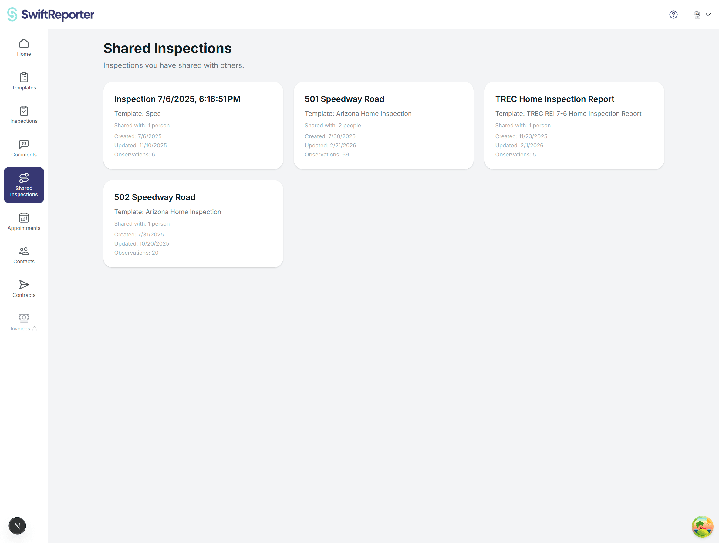 SwiftReporter sharing reports