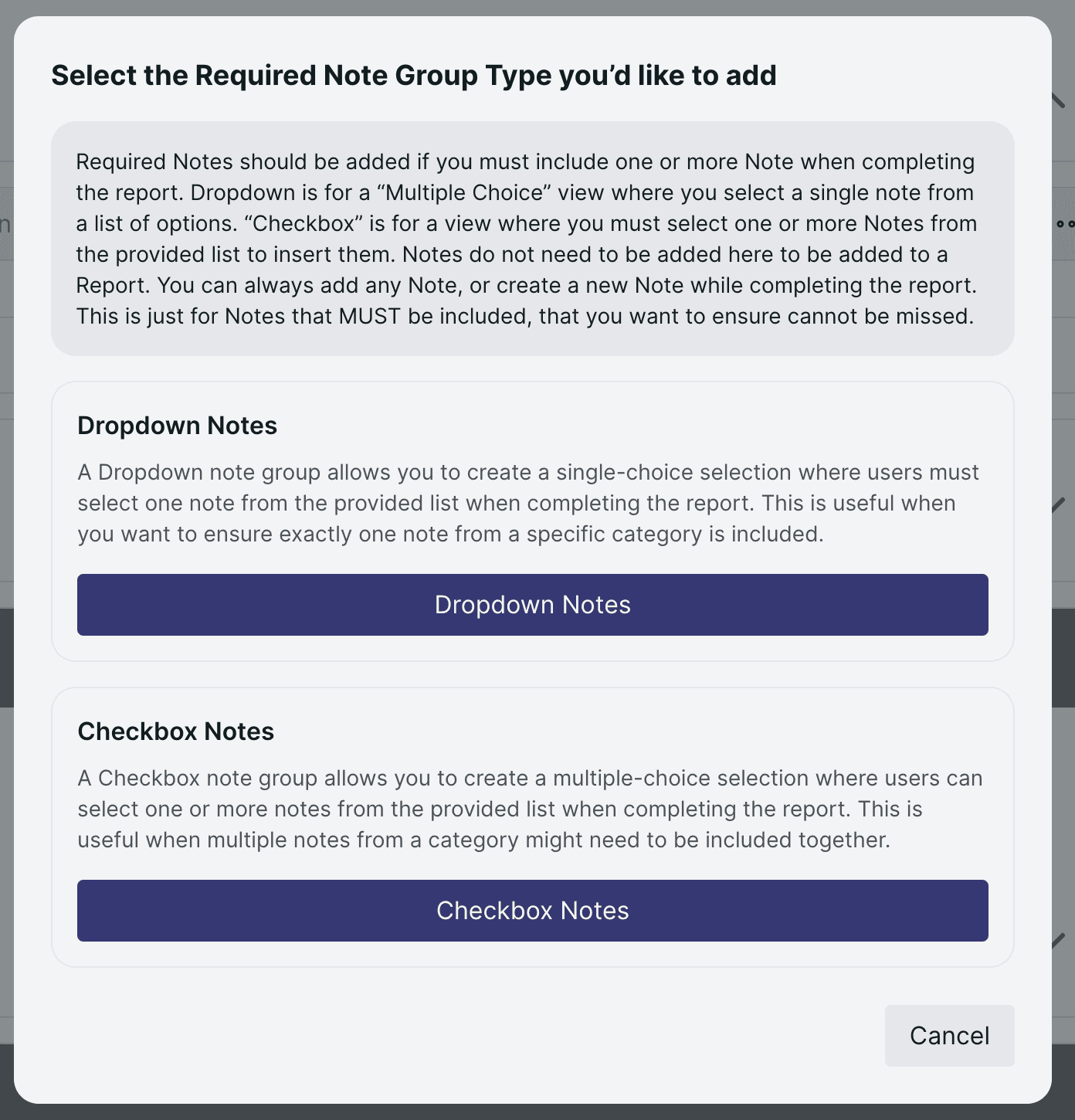 SwiftReporter notes overview