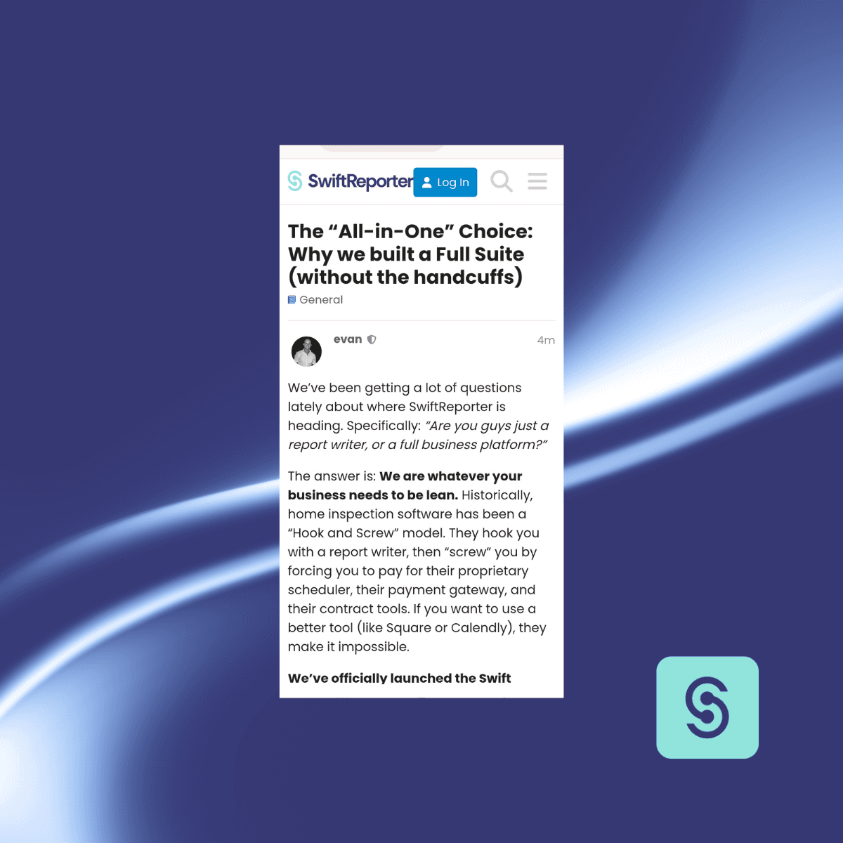 SwiftReporter home inspection software community discussion
